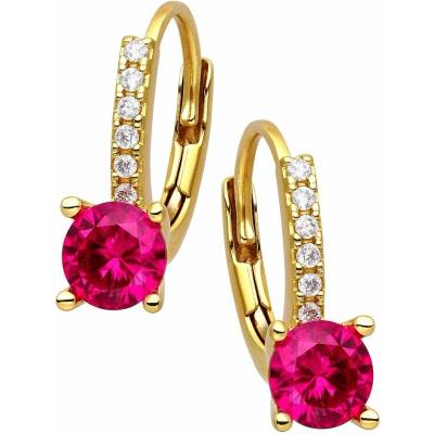 Zlaton Náušnice žluté zlato visací se zirkony 1.6cm 2.3g O16052505420