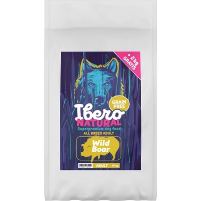 Ibero Natural Grain-free Wild Boar Adult 14 kg