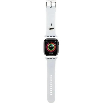 Karl Lagerfeld Каишка Karl Lagerfeld 3D Rubber Karl Head за Apple Watch 38/40/41mm, бяла (KF001842-0)