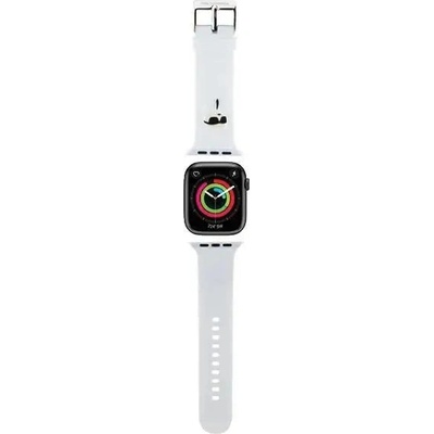 Karl Lagerfeld Каишка Karl Lagerfeld 3D Rubber Karl Head за Apple Watch 38/40/41mm, бяла (KF001842-0)