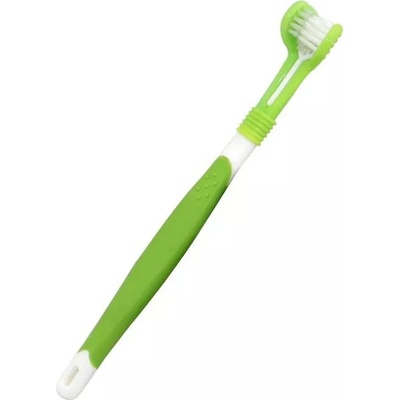 Surtep Animals Zubní kartáček pro psy tříhlavý 17 cm Světle Zelená