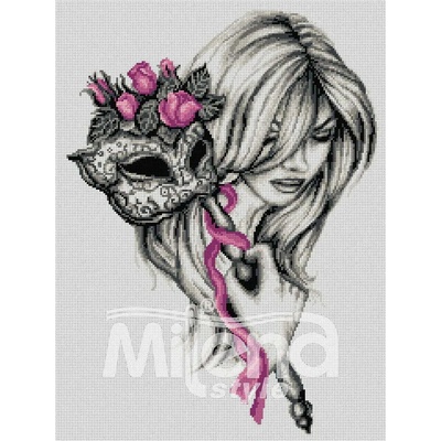 Milena Style Маската - гоблен със схема конци dmc 1: 1