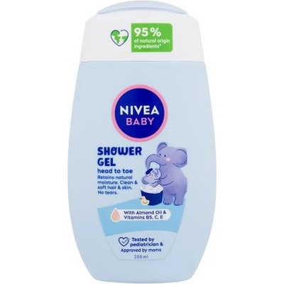 Nivea Baby Head To Toe Shower Gel нежен душ гел за тяло и коса 200 ml