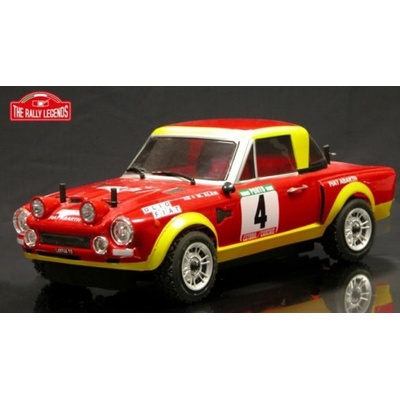Rally legends Fiat 124 Abarth Rally 4WD licencované proporcionálne lak. karoséria RTR sada 1:10
