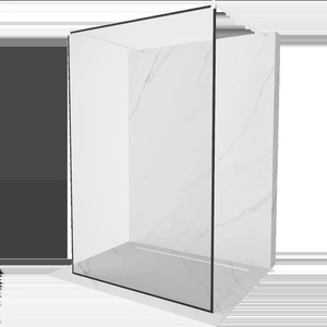 Mexen Kioto Самостоятелна душ стена 140 x 200 см, черна рамка 8 мм, бяла - 800-140-002-20-70 (800-140-002-20-70)