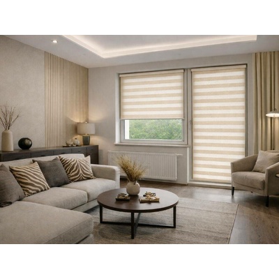 Zebra-shop Den a noc komplet Premium Krémový melír BH 13 150x58 cm vpravo