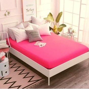 Image 1 of GoHome Долен чаршаф с ластик РАНФОРС - Циклама