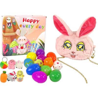 Lean Toys Súprava veľkonočných vajíčok - taštička v tvare zajačika