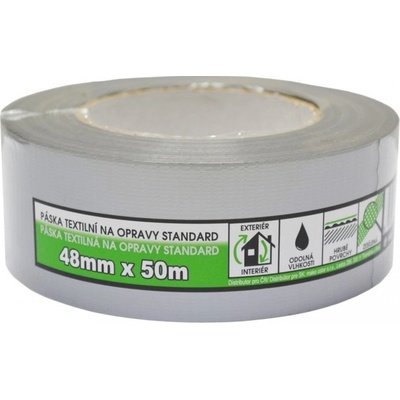 Mako Standard páska textilní na opravy 48 mm x 50 m stříbrná