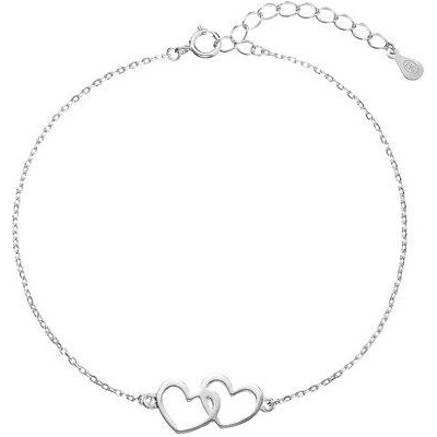 Pavona Pozlacený stříbrný ROSE náramek dvě srdíčka 63009 rose