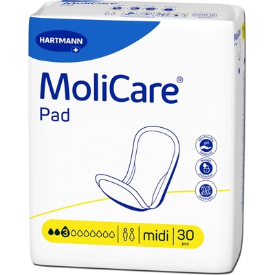 MoliCare Pad 3 kvapky midi 30 ks