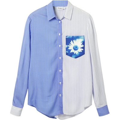 Desigual Блуза синьо, бяло, размер XL