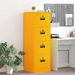 vidaXL Кабинет за файлове с чекмедже Горчично жълто 44 x 50 x 139 см (3406157)