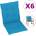 vidaXL Възглавници за столове 6 бр сини 100x50x3 см Оксфорд плат (314135)