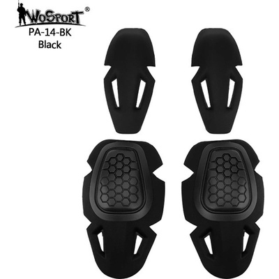 Chrániče kolen a loktů Wosport G4 do bojové uniformy černé
