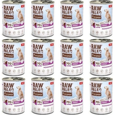 Raw Paleo Monoprotein Lamb Adult 12 x 400 g