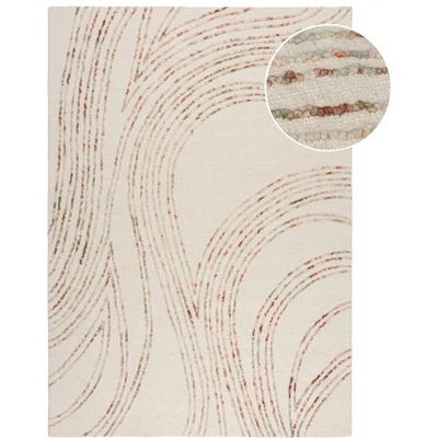 Flair Rugs Оранжев/кремав вълнен килим 160x230 cm Abstract Swirl - Flair Rugs (503119375806)