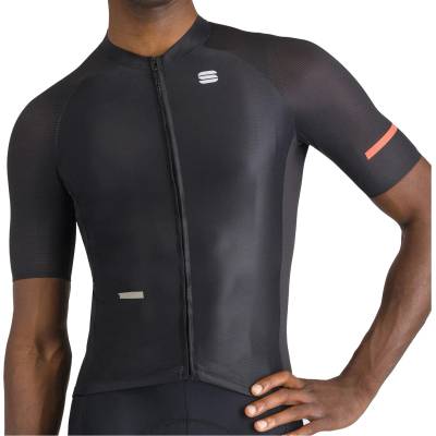 Sportful Мъжка фланелка с къс ръкав за колоездене Sportful Supernova Jersey Cycling jersey - Black - размер XXL (056-3640-0115)