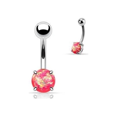 Šperky4U piercing do pupíku pryskyřičný opál WP01004-P