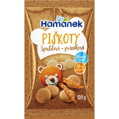 Hamánek Piškoty špaldové perníkové 120 g – Sleviste.cz