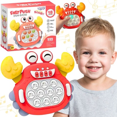 Woopie POP IT Elektronická antistresová Crab Red – Zboží Mobilmania