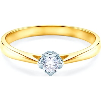 Image 1 of SAVICKI Годежен пръстен Solitaire: два цвята злато. диамант