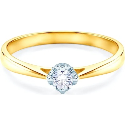 SAVICKI Годежен пръстен Solitaire: два цвята злато. диамант