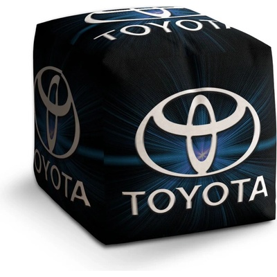 Sablio Taburet Kocka Toyota Blue Glow: 40x40x40 cm