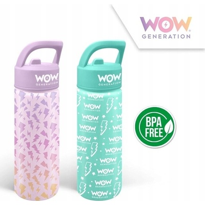 Kids Licensisng Termo fľaša s výsuvnou slamkou WOW zelená 500 ml