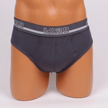 Image 1 of Памучен слип в тъмносив цвят с надпис