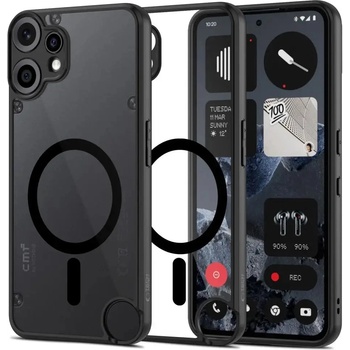 Tech-Protect MagMat MagSafe калъф за нищо CMF Phone 2 Pro - черен и прозрачен (5906302368730)