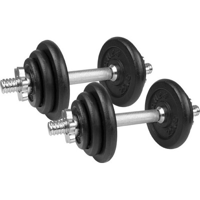 Spartan oceľový Nakladací jednoručný činkový set 2 x 10 kg 26 mm