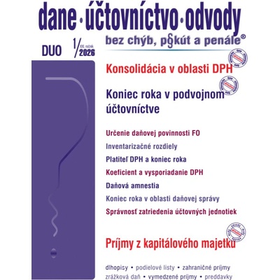 DUO č. 1 / 2026 - Koniec roka v daňovej a účtovnej oblasti