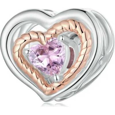 P&J Jewellery Stříbrný přívěsek Objetí srdce SB108