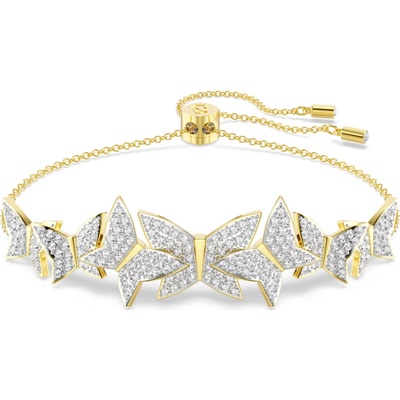 Swarovski Pozlátený motýlí náramok s čírymi kryštálmi Idyllia Lilia 5736072