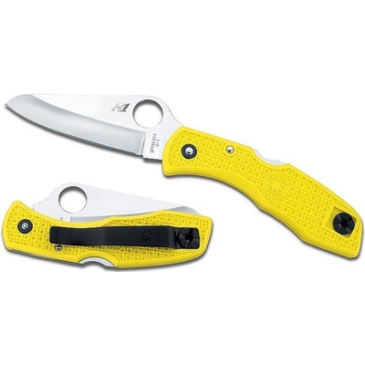 Spyderco Salt 1, Yellow FRN Handle Plain C88PYL