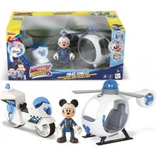 IMC Toys Policajná motorka Mickey Mouse s vrtuľníkom +