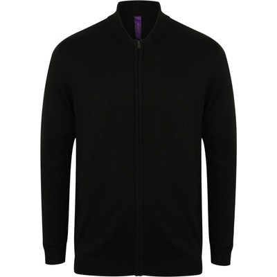 Henbury pánsky sveter na zips H718 black