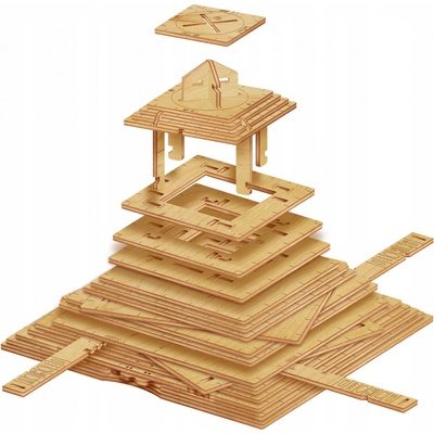 EscapeWelt 3D drevená mechanická skladačka hlavolamu Pyramída