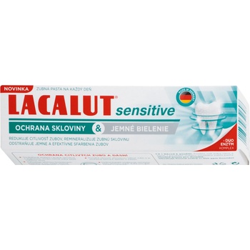 Lacalut Sensitive jemné bielenie a ochrana skloviny zubná pasta 75 ml