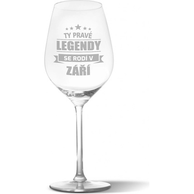 Sablio Sklenička na víno Ty pravé legendy se rodí v září 490 ml