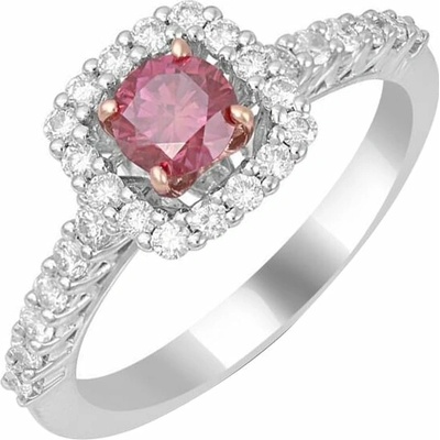 Eppi Zásnubný prsteň s certifikovaným fancy pink lab grown diamantom Lanya RE33245