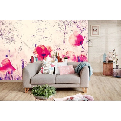 DIMEX ART Самозалепваща се флизелинова фототапета винтидж макове 375 x 250 см