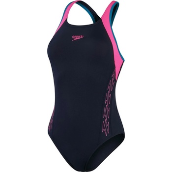 Speedo Бански костюм Speedo Women's One Piece Swimsuit - Navy/Pink