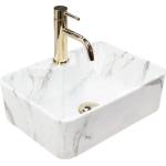 Rea REA-U6504 - Умивалник за плот KELLY MINI 31x41 см керамика/имитация на камък (RE0266)