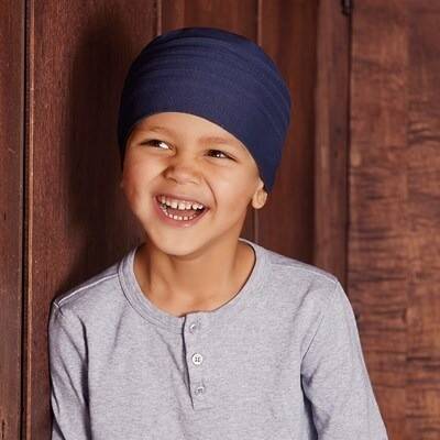 Christine Headwear Čepice Petite Tiger, vzor Stretchy Blue Denim