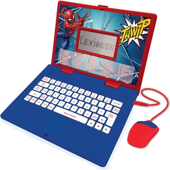 Lexibook Образователен детски лаптоп играчка със 124 дейности - Lexibook Spider-Man Bilingual Educational Laptop English and Spanish (английски и испански език) (JC598SPI2)