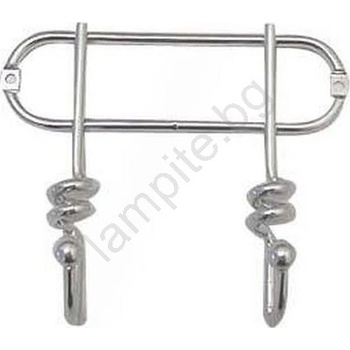 UTC Стенно закачалка TWIST 13, 5x16, 5 см, хром с блясък (UT0010)