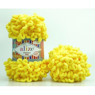 Alize příze Puffy Fine 113 Žlutá