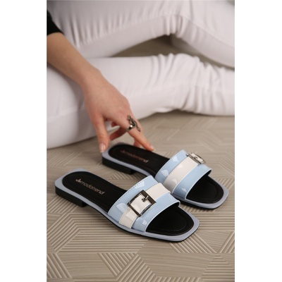 Moda Trend Дамски чехли - Сини 299838 (299838_Бяло)